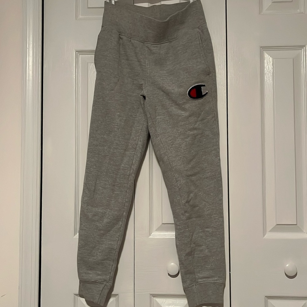 Champion grey sweatpants with logo